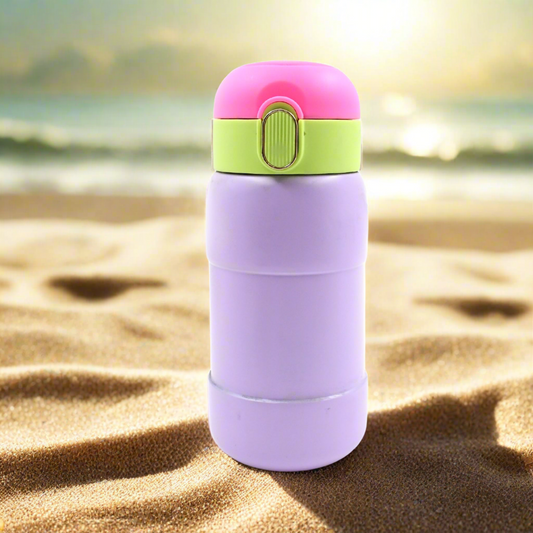 Duckstainless Steel Water Bottle For Kids Adults Steel Flask Metal Thermos Spill Proof Cap Closure Bpa Free For School Home Office Drinkware (1 Pc Mix Design)