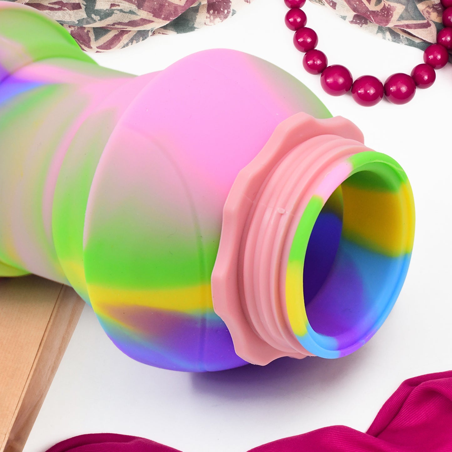 Flexible Collapsible Silicone Sports Water Bottle (260 Ml 20 Cm Folding)