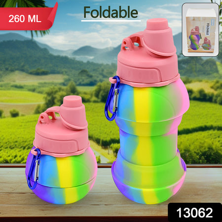 Flexible Collapsible Silicone Sports Water Bottle (260 Ml 20 Cm Folding)